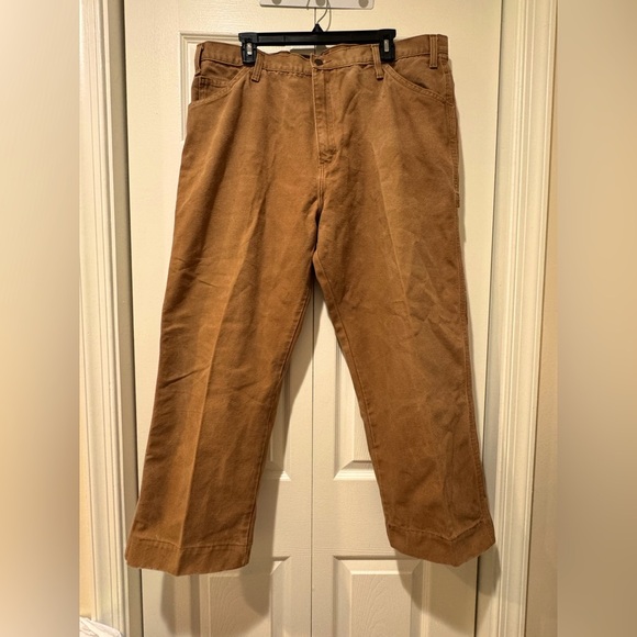 Men's Dickie’s Brown work Pants. Size 40x30. GUC - Picture 1 of 7